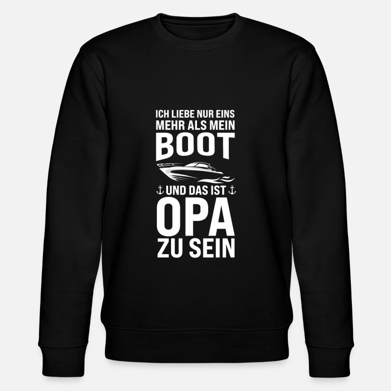 Boot Opa Großvater Geschenk - Stanley/Stella Unisex Bio-Sweatshirt CHANGER  - Schwarz