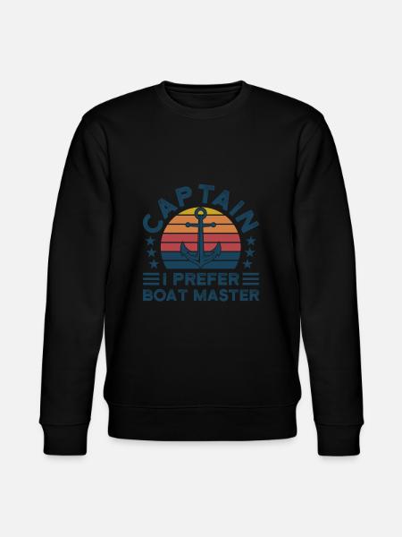 Captain Captains Boating Gift - Stanley/Stella CHANGER Unisex Organic Sweatshirt - black