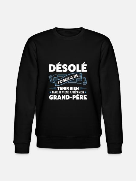 Papi Papi Famille Geschenk - Stanley/Stella Unisex Bio-Sweatshirt CHANGER  - Schwarz