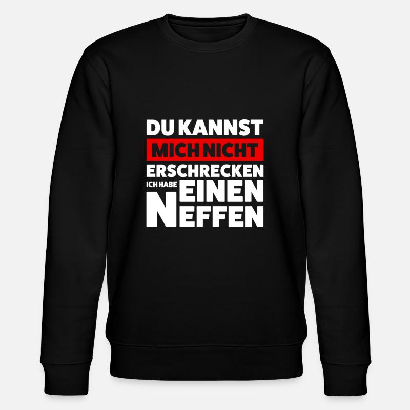 Onkel Neffe Neffen Geschenk - Stanley/Stella Unisex Bio-Sweatshirt CHANGER  - Schwarz