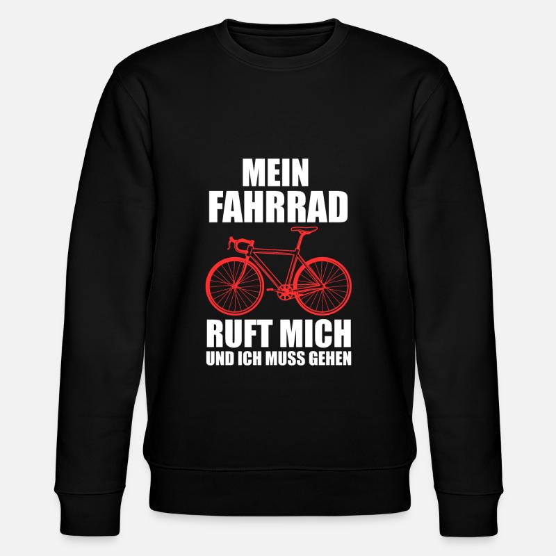 Fahrrad Rennrad Radfahrer Geschenk - Stanley/Stella Unisex Bio-Sweatshirt CHANGER - Schwarz