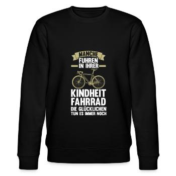 Fahrrad Rennrad Fahrradfahrer Geschenk - Stanley/Stella Unisex Bio-Sweatshirt CHANGER  - Schwarz - Vorne - Nik (191cm) & Marisol (170cm)