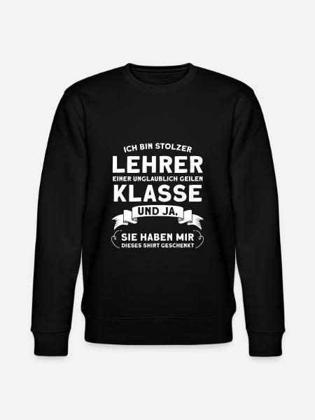 Lehrer Beruf Schullehrer Geschenk - Stanley/Stella Unisex Bio-Sweatshirt CHANGER  - Schwarz