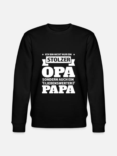 Opa Papa Großvater Geschenk - Stanley/Stella Unisex Bio-Sweatshirt CHANGER  - Schwarz