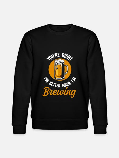 Brewery Beer Gift - Stanley/Stella CHANGER Unisex Organic Sweatshirt - black