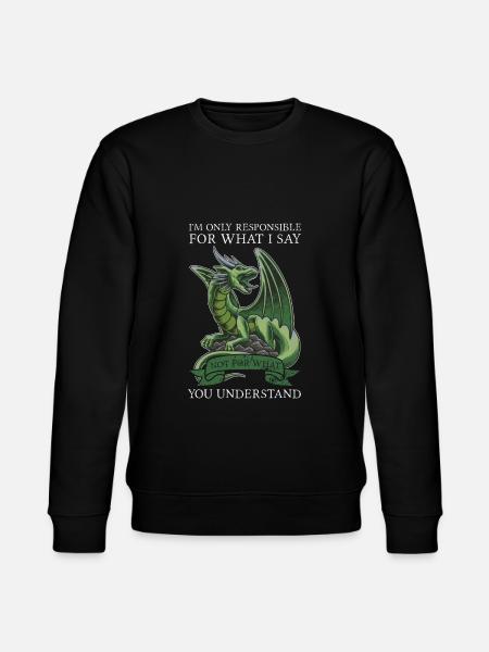 Dragon Dragon Mythical Creature Gift - Stanley/Stella CHANGER Unisex Organic Sweatshirt - black