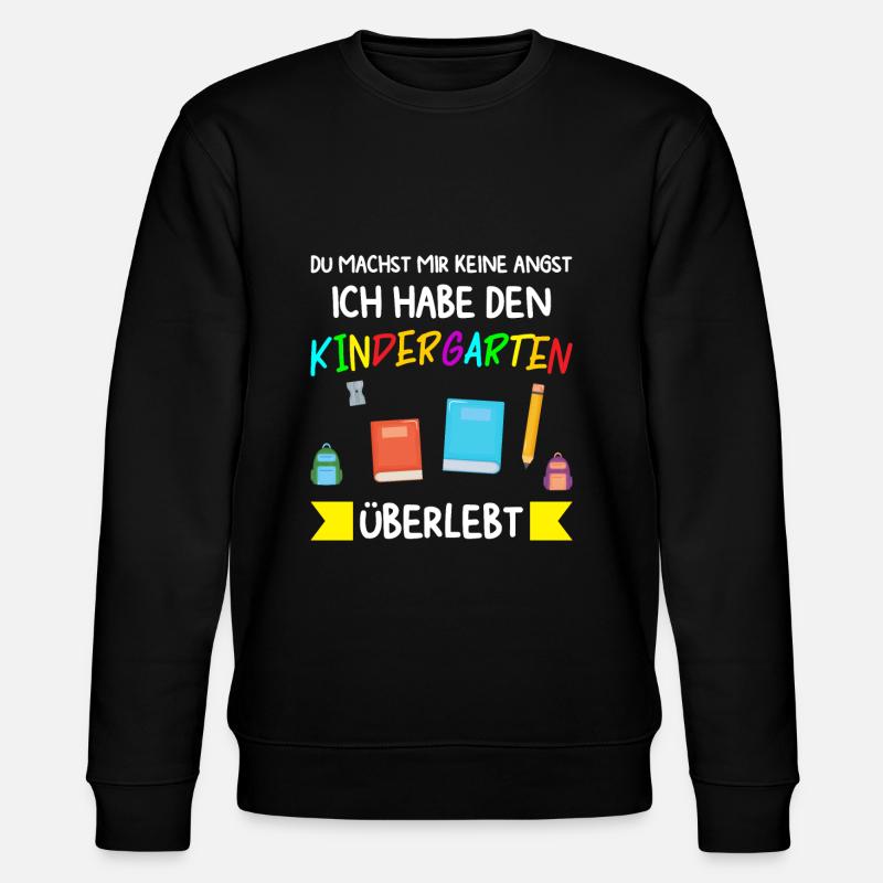 Kindergarten Abschluss Kindergartenkind Geschenk - Stanley/Stella Unisex Bio-Sweatshirt CHANGER  - Schwarz