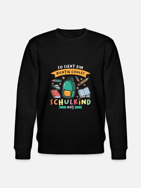 Schulkind Anfang Schulanfänger Geschenk - Stanley/Stella Unisex Bio-Sweatshirt CHANGER  - Schwarz