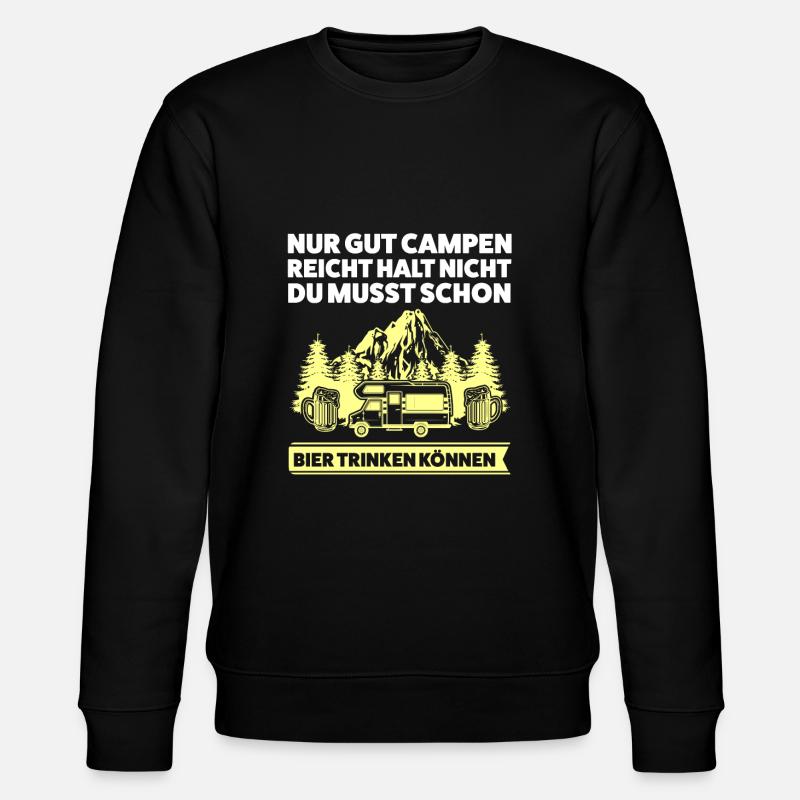 Campen Bier Wohnwagen Geschenk - Stanley/Stella Unisex Bio-Sweatshirt CHANGER  - Schwarz