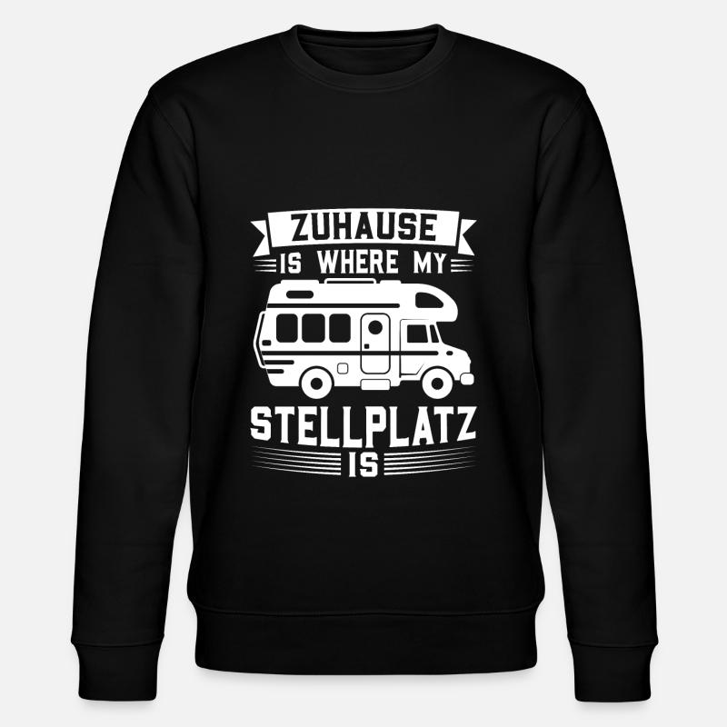 Campen camper Wanderung Geschenk - Stanley/Stella Unisex Bio-Sweatshirt CHANGER  - Schwarz