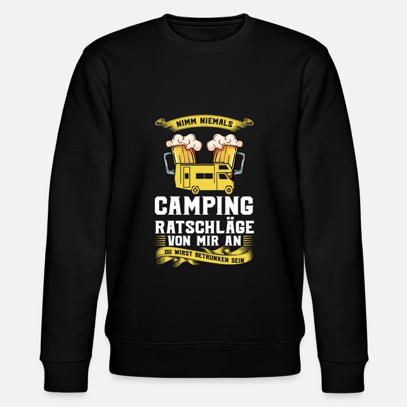 Campen camper Wanderung Geschenk - Stanley/Stella Unisex Bio-Sweatshirt CHANGER  - Schwarz