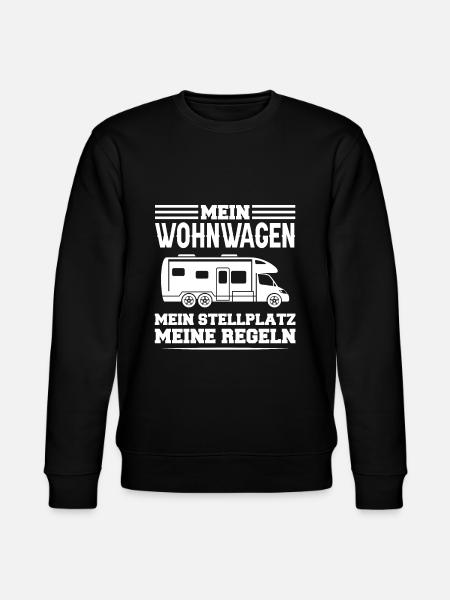 Campen camper Wanderung Geschenk - Stanley/Stella Unisex Bio-Sweatshirt CHANGER - Schwarz