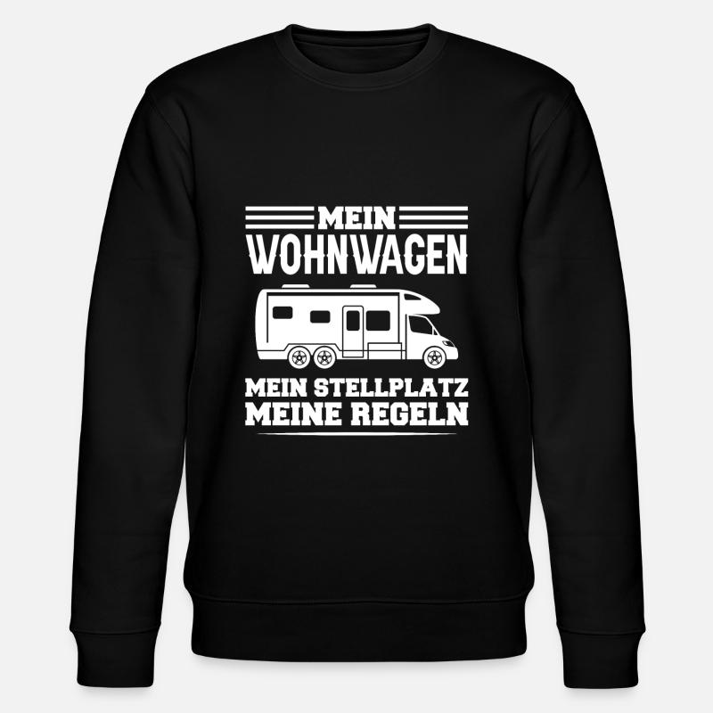 Campen camper Wanderung Geschenk - Stanley/Stella Unisex Bio-Sweatshirt CHANGER  - Schwarz