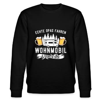 Campen Bier Camping & bier Bier Geschenk - Stanley/Stella Unisex Bio-Sweatshirt CHANGER  - Schwarz - Vorne - Nik (191cm) & Marisol (170cm)