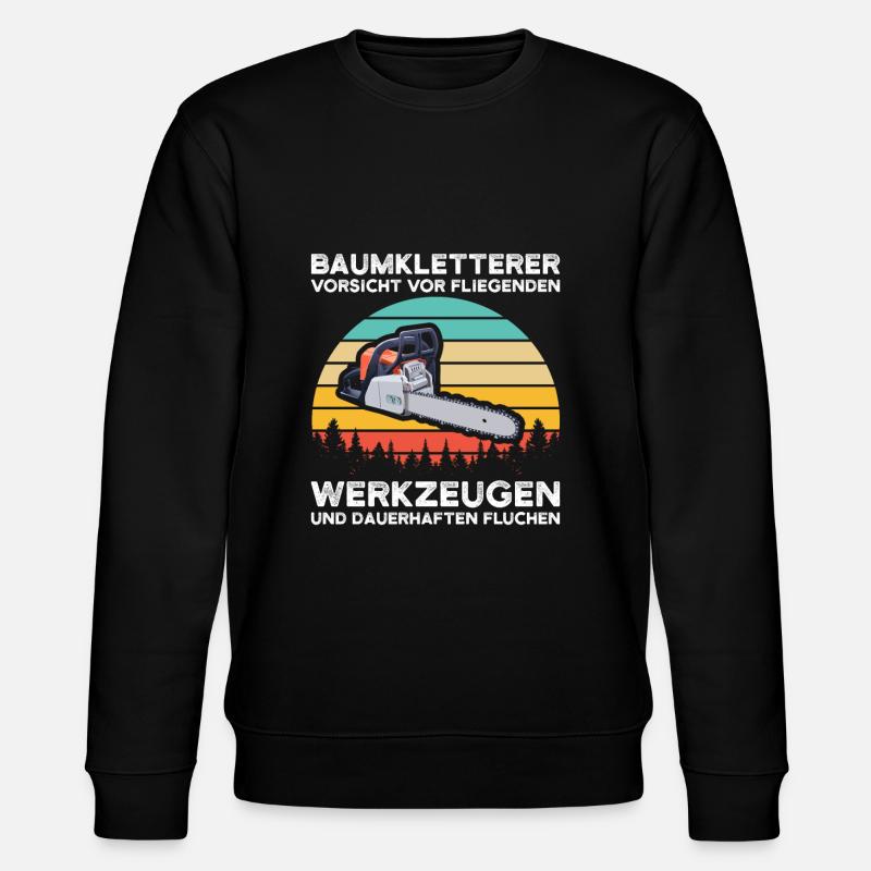 Baumkletterer Arborist Waldarbeiter Geschenk - Stanley/Stella Unisex Bio-Sweatshirt CHANGER  - Schwarz