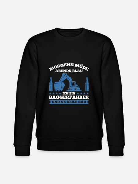 Baggerfahrer Beruf Bagger Geschenk - Stanley/Stella Unisex Bio-Sweatshirt CHANGER  - Schwarz