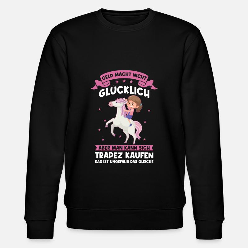 Reiten Mädchen Reitsport Geschenk - Stanley/Stella Unisex Bio-Sweatshirt CHANGER  - Schwarz