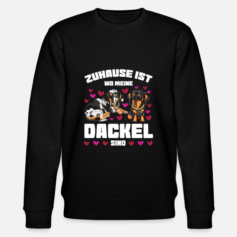 Dackel Hund Dackel Besitzer Geschenk - Stanley/Stella Unisex Bio-Sweatshirt CHANGER - Schwarz