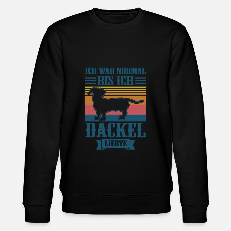Dackel Hund Dackel Besitzer Geschenk - Stanley/Stella Unisex Bio-Sweatshirt CHANGER  - Schwarz