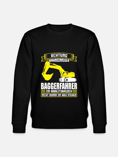 Baggerfahrer Job Bagger Geschenk - Stanley/Stella Unisex Bio-Sweatshirt CHANGER - Schwarz