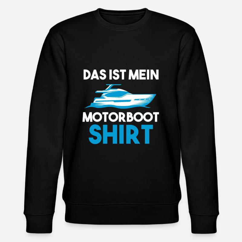 Motorboot Boot Bootfahren Geschenk - Stanley/Stella Unisex Bio-Sweatshirt CHANGER  - Schwarz