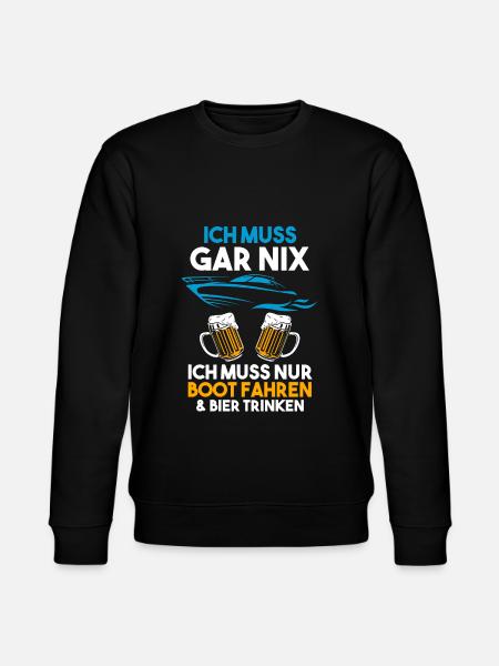 Boot Bier Bootsfahrer Geschenk - Stanley/Stella Unisex Bio-Sweatshirt CHANGER - Schwarz