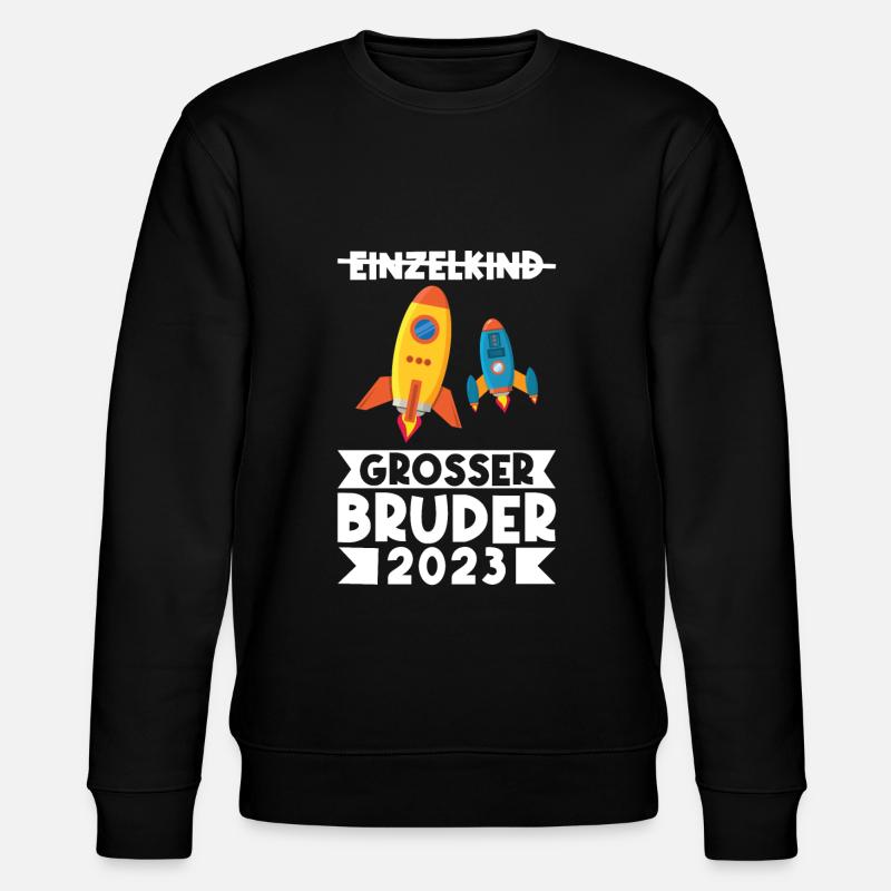 Rakete grosser Bruder Bruder Geschenk - Stanley/Stella Unisex Bio-Sweatshirt CHANGER  - Schwarz