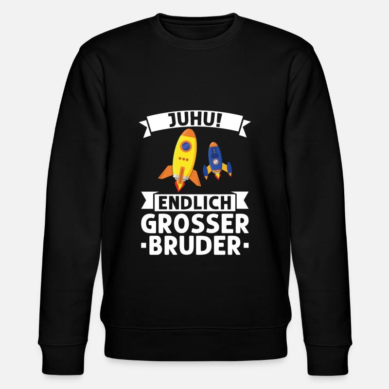Rakete grosser Bruder Bruder Geschenk - Stanley/Stella Unisex Bio-Sweatshirt CHANGER  - Schwarz