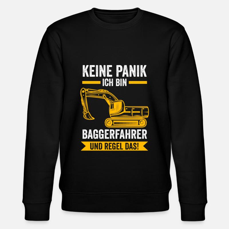 Baggerfahrer Job Baggerführer Geschenk - Stanley/Stella Unisex Bio-Sweatshirt CHANGER  - Schwarz