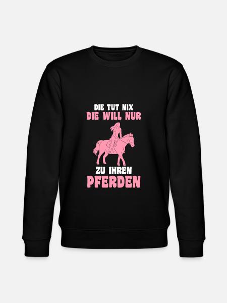 Reiterin Pferd Pferdeliebe Geschenk - Stanley/Stella Unisex Bio-Sweatshirt CHANGER  - Schwarz