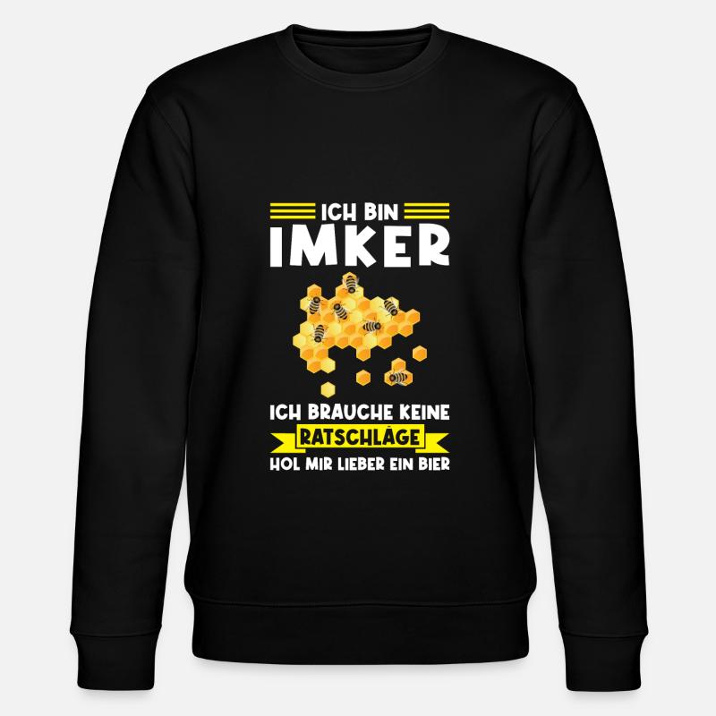 Imker Bier Bienen Geschenk - Stanley/Stella Unisex Bio-Sweatshirt CHANGER  - Schwarz