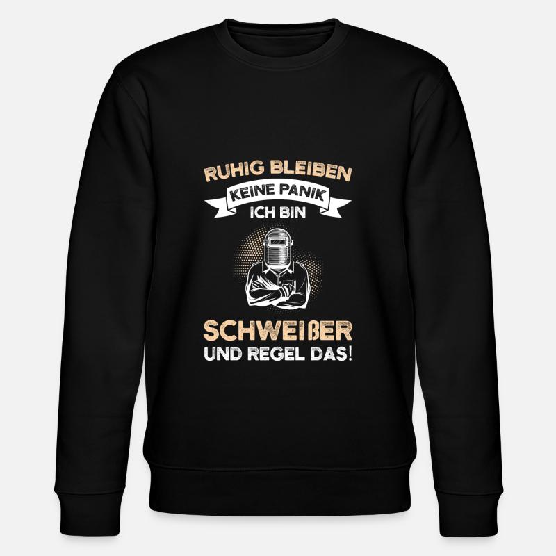 Schweißer Beruf Schweisser Geschenk - Stanley/Stella Unisex Bio-Sweatshirt CHANGER  - Schwarz