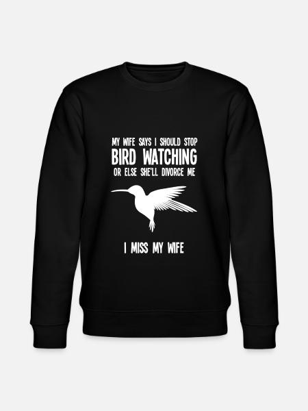 Vögel beobachten Vogelgeschenk - Stanley/Stella Unisex Bio-Sweatshirt CHANGER  - Schwarz