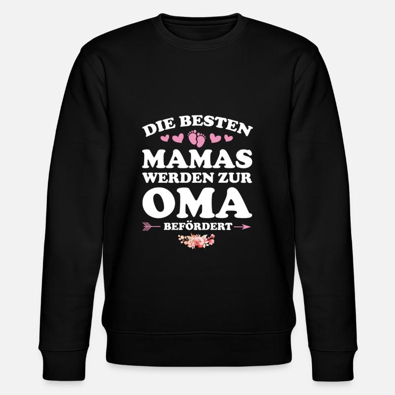 Mama Oma Mutter Geschenk - Stanley/Stella Unisex Bio-Sweatshirt CHANGER - Schwarz