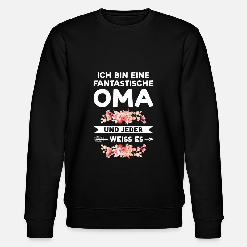 Oma Großmutter Großmütter Geschenk - Stanley/Stella Unisex Bio-Sweatshirt CHANGER  - Schwarz