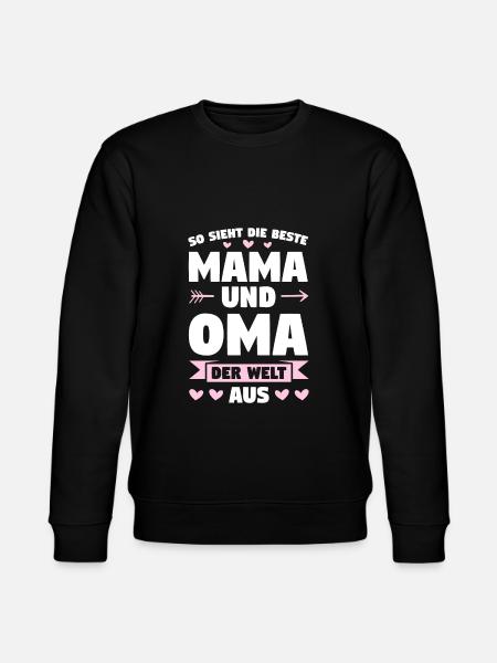 Mama Oma Mutter Geschenk - Stanley/Stella Unisex Bio-Sweatshirt CHANGER - Schwarz