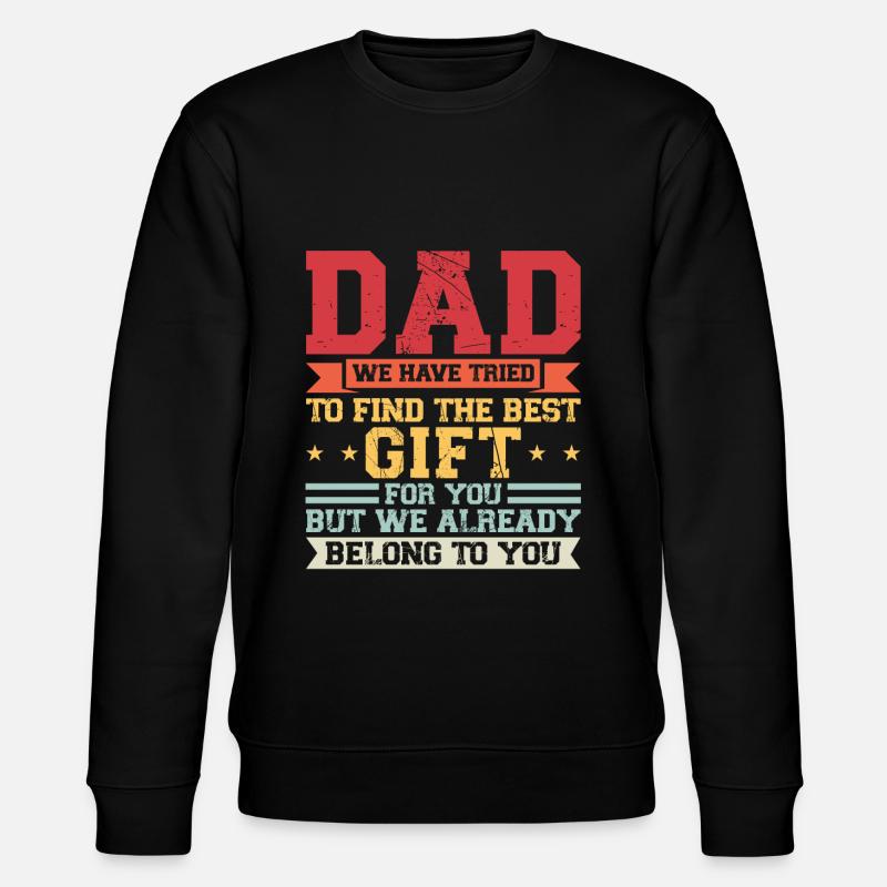 father Papa Dad daddy Geschenk - Stanley/Stella Unisex Bio-Sweatshirt CHANGER - Schwarz