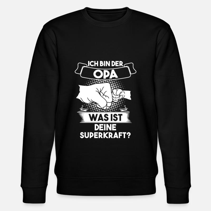 Opa Großvater Großväter Geschenk - Stanley/Stella Unisex Bio-Sweatshirt CHANGER  - Schwarz