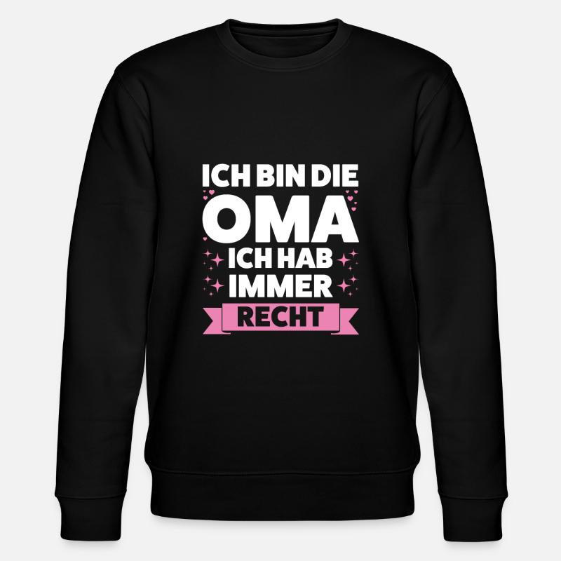 Oma Großmutter Großmütter Geschenk - Stanley/Stella Unisex Bio-Sweatshirt CHANGER  - Schwarz