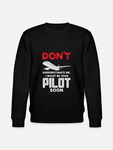 Pilot Pilot Flugzeug Geschenk - Stanley/Stella Unisex Bio-Sweatshirt CHANGER  - Schwarz