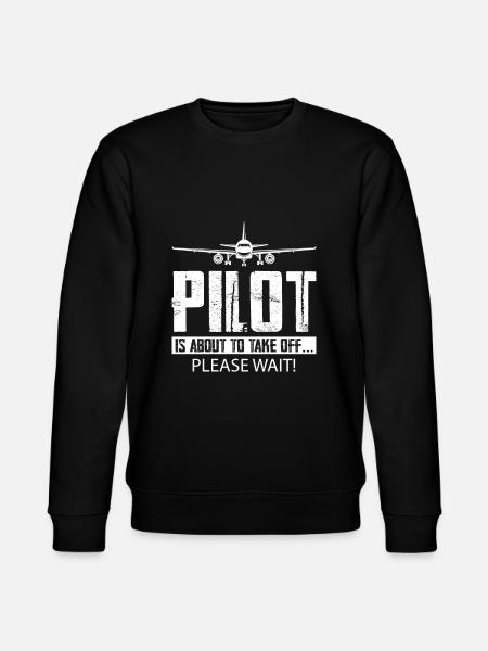 Pilot Pilot Flugzeug Geschenk - Stanley/Stella Unisex Bio-Sweatshirt CHANGER - Schwarz