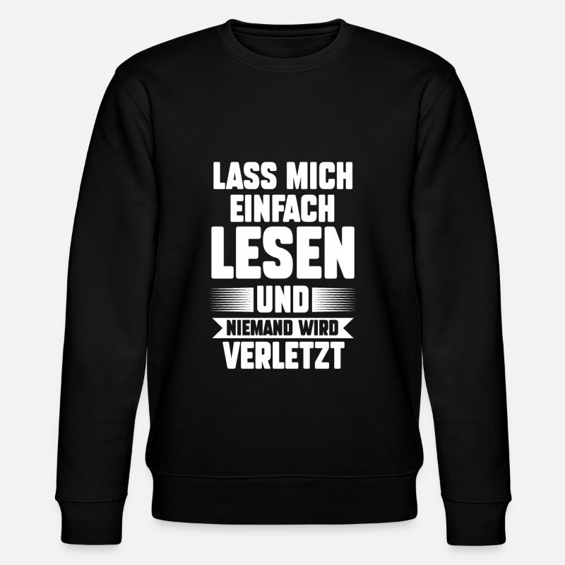 Lesen Bücher Buch Geschenk - Stanley/Stella Unisex Bio-Sweatshirt CHANGER  - Schwarz
