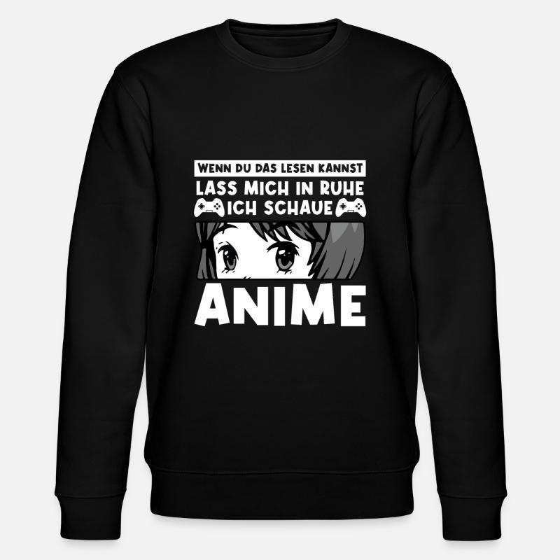 Anime Merch Japanisch Geschenk - Stanley/Stella Unisex Bio-Sweatshirt CHANGER  - Schwarz