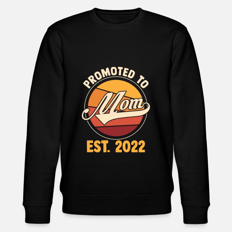 Mama Retro Mutter Geschenk - Stanley/Stella Unisex Bio-Sweatshirt CHANGER  - Schwarz