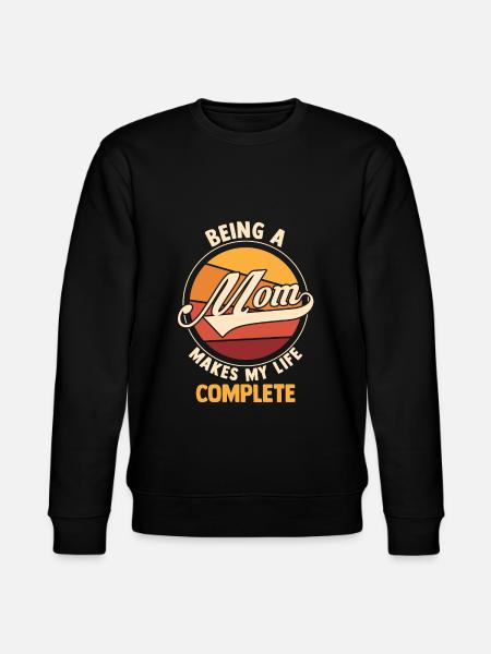 Mama Retro Mutter Geschenk - Stanley/Stella Unisex Bio-Sweatshirt CHANGER - Schwarz