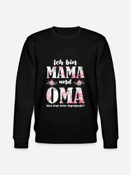 Mama Oma Mutter Geschenk - Stanley/Stella Unisex Bio-Sweatshirt CHANGER - Schwarz