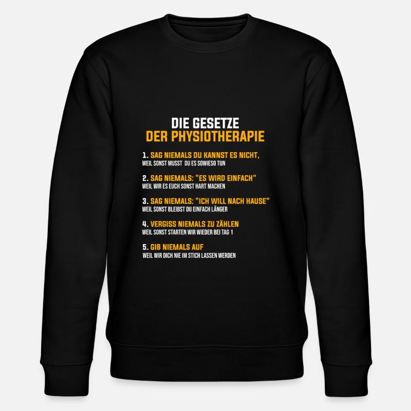 Physiotherapie Beruf Physiotherapeut Geschenk - Stanley/Stella Unisex Bio-Sweatshirt CHANGER  - Schwarz