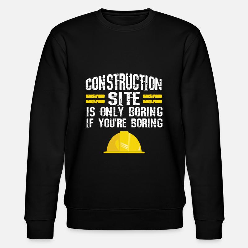 Baustelle Bauherr Geschenk - Stanley/Stella Unisex Bio-Sweatshirt CHANGER  - Schwarz