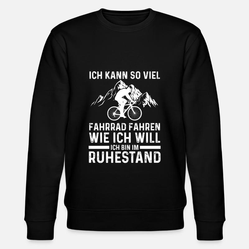 Fahrrad Rentner Fahrräder Geschenk - Stanley/Stella Unisex Bio-Sweatshirt CHANGER  - Schwarz