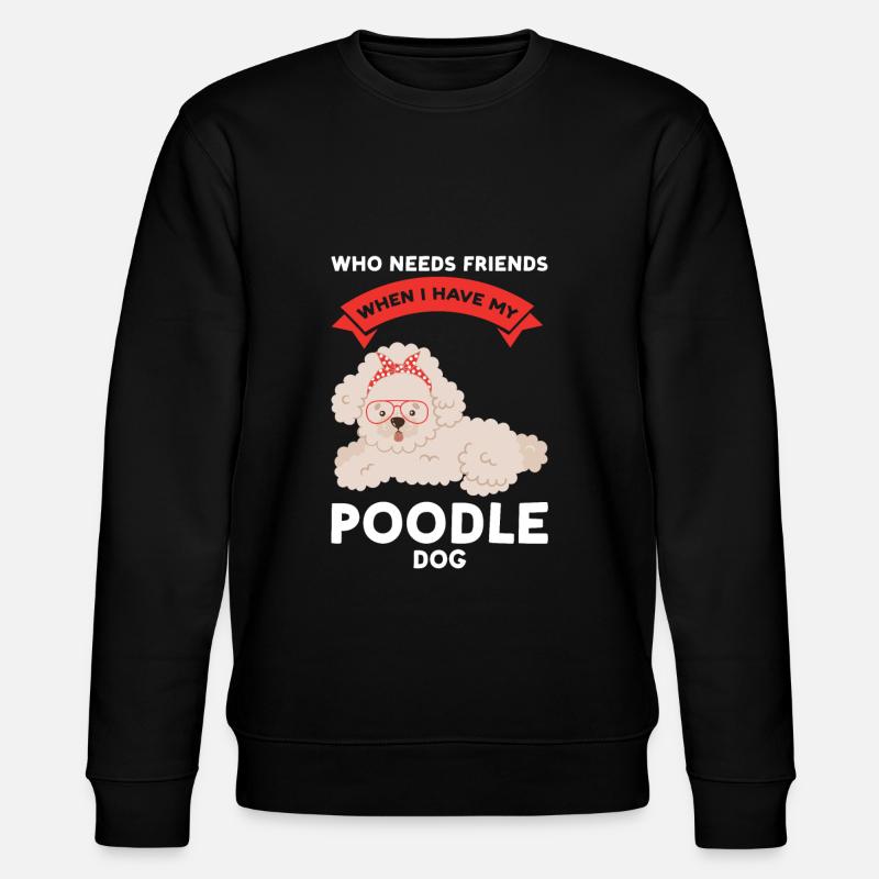 Pudel Pudel Mama Pudel Geschenk - Stanley/Stella Unisex Bio-Sweatshirt CHANGER  - Schwarz